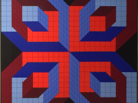 Víctor Vasarely, Hungría 1908-1997. Serie Jalons, serigrafía 111 de 250, 83 x 76 cms. 1986 (1)